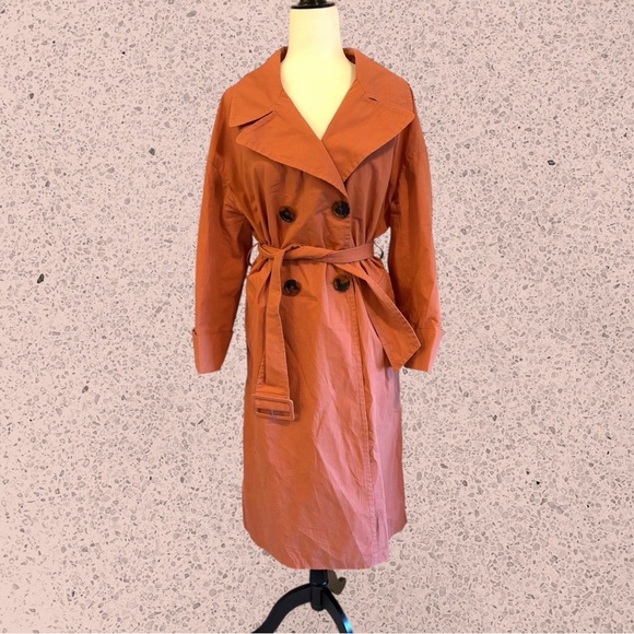 Zara Jackets & Blazers - Zara trench coat 100% cotton terracotta colour